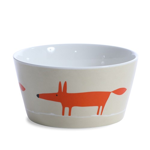 Cereal Bowl Mr Fox Neutral & Orange